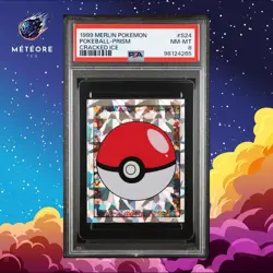 Carte Pokemon Pokeball S24 PSA 8 Sticker Prism Cracked Ice Merlin - Image 1