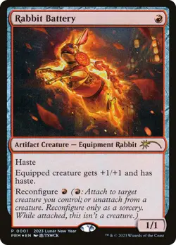 Rabbit Battery (2023 Lunar New Year) FOIL PROMO PLD Artifact Rare CARD ABUGames - Image 1