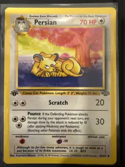 Pokemon TCG Persian Jungle 42/64 1st Edition Uncommon Card Moderately Played - Image 1