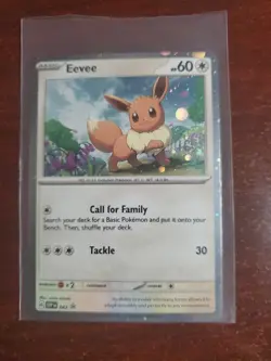 Pokemon Card Eevee Cosmos Holo SVP043 Black Star Promo Obsidian Flames 2023 - Image 1