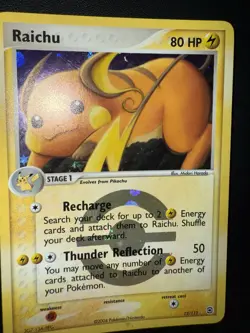 Lot Of 2 Vintage Raichu Pokemon Cards Holo 14/102 Reverse Holo 12/112 - Image 5