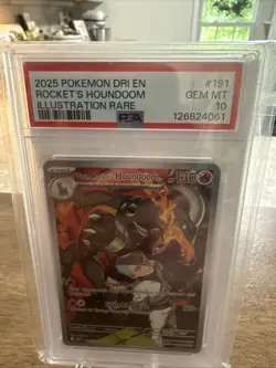 Pokemon TCG Team Rockets Houndoom Illustration Rare Card 191/182 Destined Rivals - Image 1