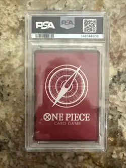 One Piece Trafalgar Law OP01-002 Leader Card Alternate Art PSA 10 Pre Errata - Image 2