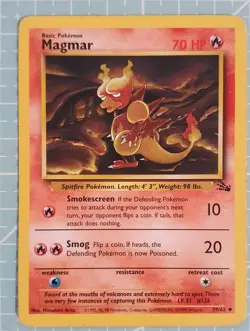 Magmar 39/62 Uncommon: Fossil Pokemon Trading Card Game TCG - Image 1