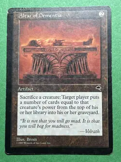 **Altar of Dementia** ~Tempest~ MTG: Magic, Heavy Play / Damaged (HP / DMG) - Image 1