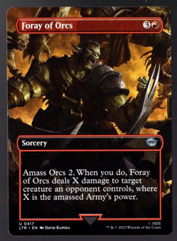 (x4) Foray of Orcs 0417 Borderless Uncommon Non Foil Lord of the Rings MTG NM - Image 1