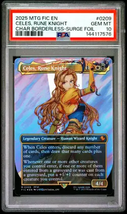 2025 MTG FINAL FANTASY COMMANDER #0209 CELES, RUNE KNIGHT PSA 10 - Image 1