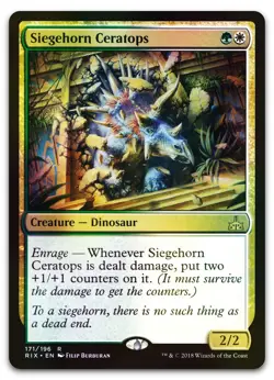 Siegehorn Ceratops #171 (Foil) (NM) Rivals of Ixalan RIX Magic MTG - Image 1