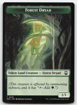 Forest Dryad // Vivien Reid Emblem Double-sided Token 19-28 M3C MTG Magic NM - Image 1