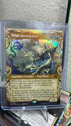 HELGA, SKITTISH SEER (SHOWCASE) 332 BLOOMBURROW MAGIC: THE GATHERING FOIL NM - Image 1