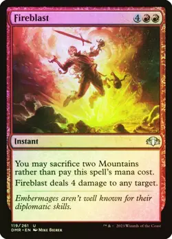 Fireblast - FOIL - Dominaria Remastered - Magic The Gathering - MTG - Image 1