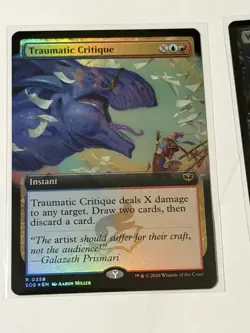 Traumatic Critique Extended Art Secrets of Strixhaven Foil 358 - Image 1