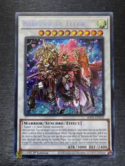 YuGiOh! Baronne De Fleur RA01 - Error Misprint Triple Anubis Stamp 1st Ed NM - Image 2