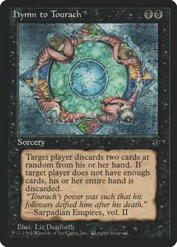 2x Hymn to Tourach (#38b) Fallen Empires LP MTG - Image 1