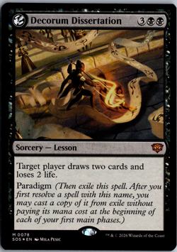 Decorum Dissertation M Secrets of Strixhaven 78 NM Foil Magic - Image 1