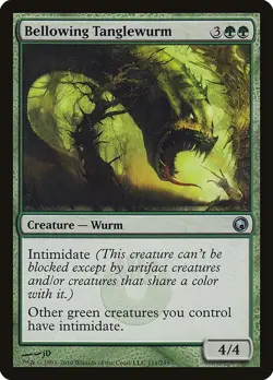 Bellowing Tanglewurm Foil Scars of Mirrodin 111 NM MTG - Image 1