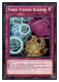 Yugioh Three Strikes Barrier #COTD-EN067 Code of the Duelist LP - Image 1