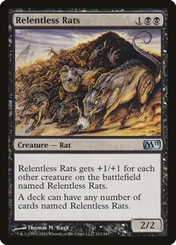 Relentless Rats - Magic 2011 (M11) - Magic The Gathering - MTG - Image 1