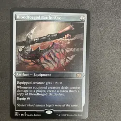 x1 Bloodforged Battle-Axe - Foil Etched R MTG Double Masters 2022 M/NM, English - Image 1
