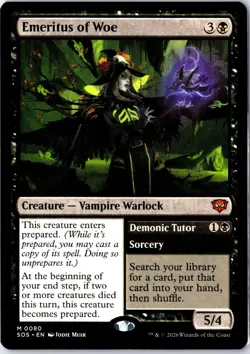 Emeritus of Woe 80 Mythic Secrets of Strixhaven Magic: The Gathering Near Mint - Image 1