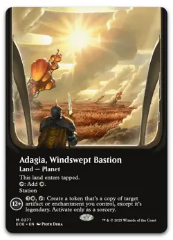 Adagia, Windswept Bastion (Borderless) #277 NM Edge of Eternities EOE Magic MTG - Image 1