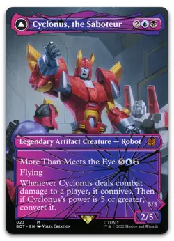 Cyclonus, the Saboteur (Shattered Glass) #23 (NM) Transformers BOT Magic MTG - Image 1
