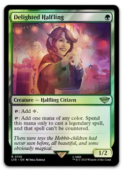Delighted Halfling #158 (Foil) (LP) Lord of the Rings LTR Magic MTG - Image 1