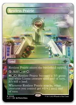 Restless Prairie (Borderless) #348 (Foil) NM Lost Caverns of Ixalan Magic MTG - Image 1