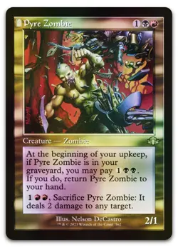 Pyre Zombie (Retro Frame) #362 (Foil) (NM) Dominaria Remastered DMR Magic MTG - Image 1
