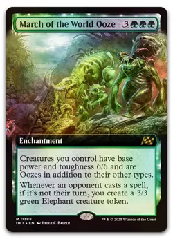 March of the World Ooze (Extended Art) #388 (Foil) NM Aetherdrift DFT Magic MTG - Image 1