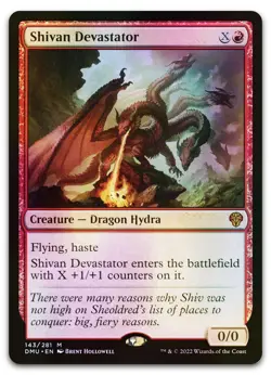 Shivan Devastator #143 (Foil) (NM) Dominaria United DMU Magic MTG - Image 1