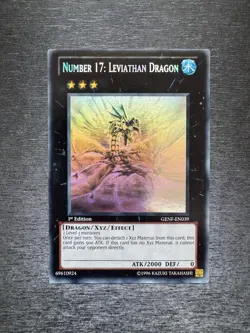 YuGiOh! Number 17: Leviathan Dragon GENF-EN039 Ghost Rare 1st Edition Near Mint - Image 1