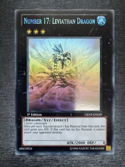 YuGiOh! Number 17: Leviathan Dragon GENF-EN039 Ghost Rare 1st Edition Near Mint - Image 2