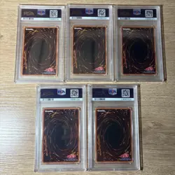 PSA 10 to 8 Exodia Prismatic Secret Rare Set of 5 Cards YuGiOh Collectible - Image 2