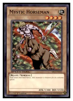 Yugioh Mystic Horseman #SBLS-EN010 Speed Duel: Arena of Lost Souls LP - Image 1