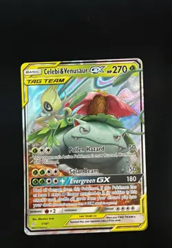 Celebi & Venusaur GX 1/181 - Ultra Rare Tag Team - Pokemon Team Up - NM / MINT - Image 1