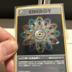 Pokemon TCG Rainbow Energy Japanese Team Rocket HOLO Rare With HOLO SWIRL 🌀 - Image 3