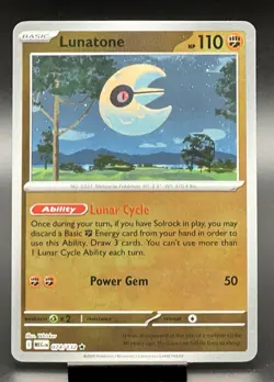 Pokemon Lunatone 074/132 Reverse Holo Rare Mega Evolution NM - Image 1