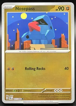 Pokemon Nosepass 037/088 Reverse Holo Perfect Order NM - Image 1