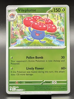 Vileplume 003/094 Rare Pokemon Reverse Holo Phasntasmal Flames NM - Image 1