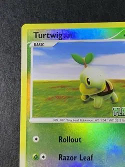 Turtwig 77/100 Holo Platinum STAMPED Majestic Dawn Pokemon TCG 2008 - Image 3