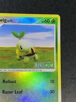 Turtwig 77/100 Holo Platinum STAMPED Majestic Dawn Pokemon TCG 2008 - Image 4