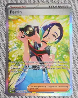 Pokemon Perrin Trainer-Supporter Full Art Holo 220/167 Twilight Masquerade SIR - Image 1