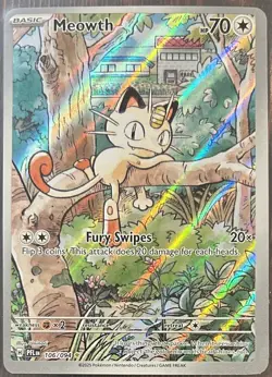 Pokemon Meowth 106/94 Illustration Rare Phantasmal Flames - Image 1