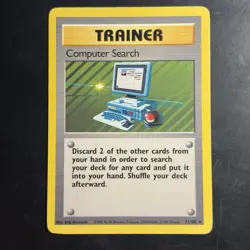 Vintage Pokemon Non-Holo Rare Computer Search 71/102 Base Set Wotc 1999 - Image 1