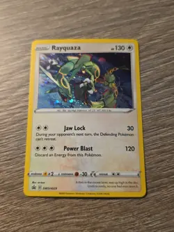 Pokemon TCG Rayquaza SWSH Black Star Promo SWSH029 Cosmos Holo Pokemon - Image 1