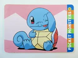 Pokemon: MEWTWO & SQUIRTLE Pocket Monsters Holo Prism Vending Sticker #9 - Image 2