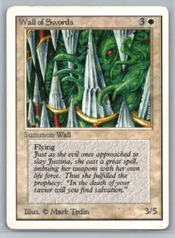 Wall of Swords Unlimited Uncommon - MTG Magic the Gathering Card - Image 1