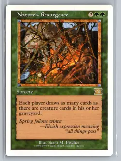 Nature's Resurgence Sixth Edition Rare - MTG Magic the Gathering Card - Image 1