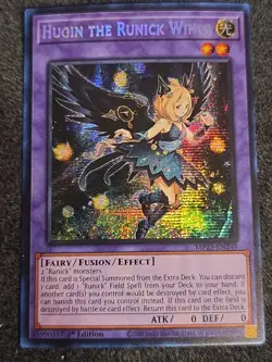 Yugioh Hugin the Runick Wings MP23-EN249 Secret Rare 1st Ed NM - Image 1